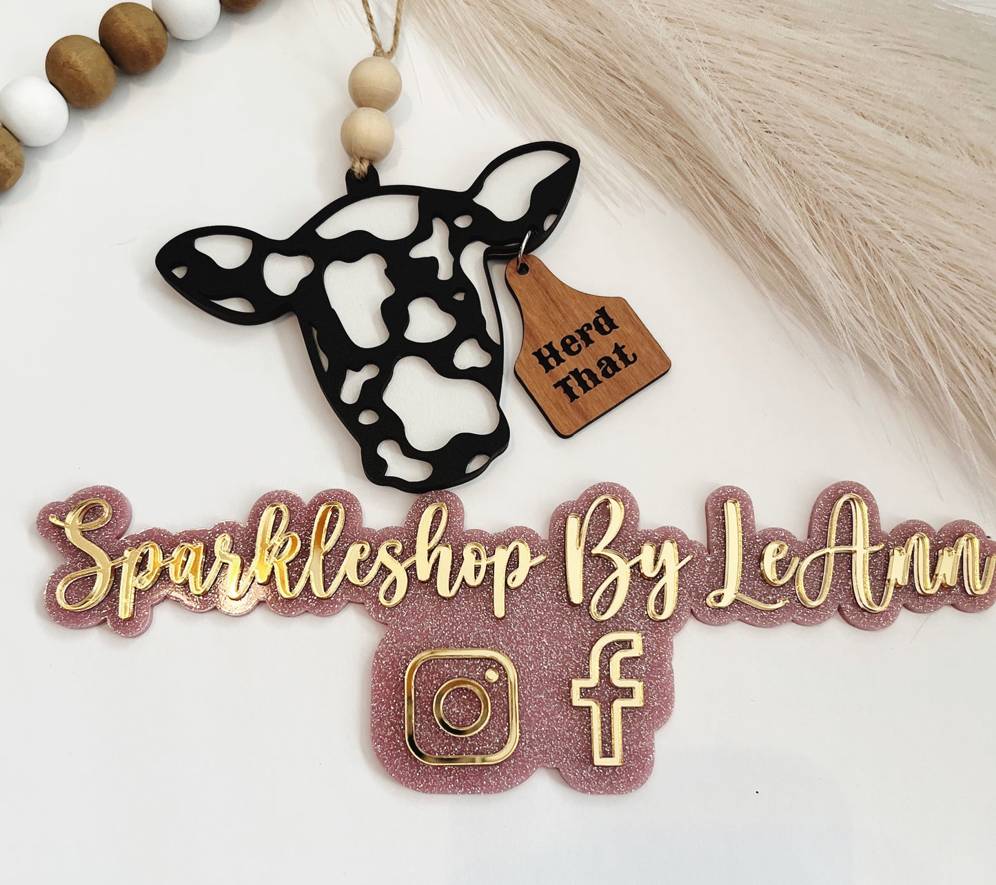 Cow Car Charm -Western