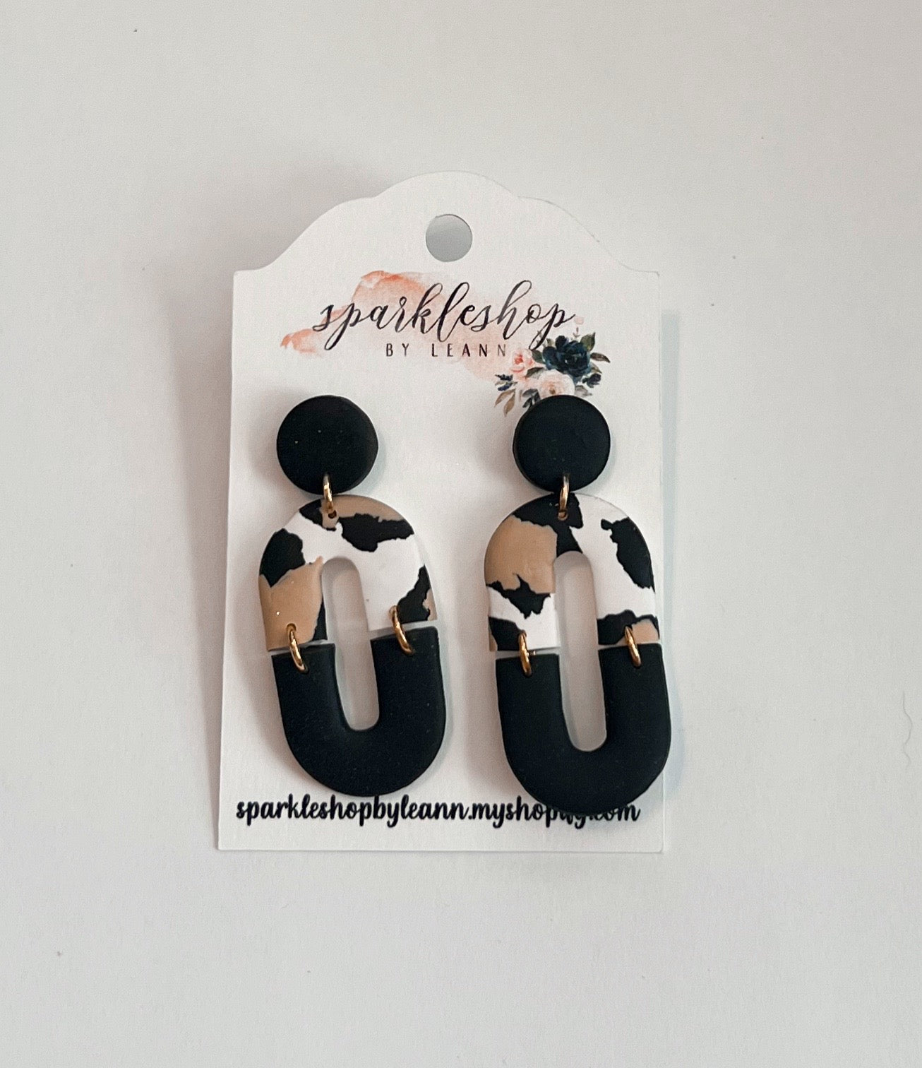 Cheetah Clay Earrings